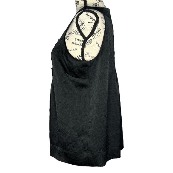 MICHAEL Michael Kors (M) Pleated Back Front Metal Detail Sleeveless Blouse Top - Picture 3 of 13